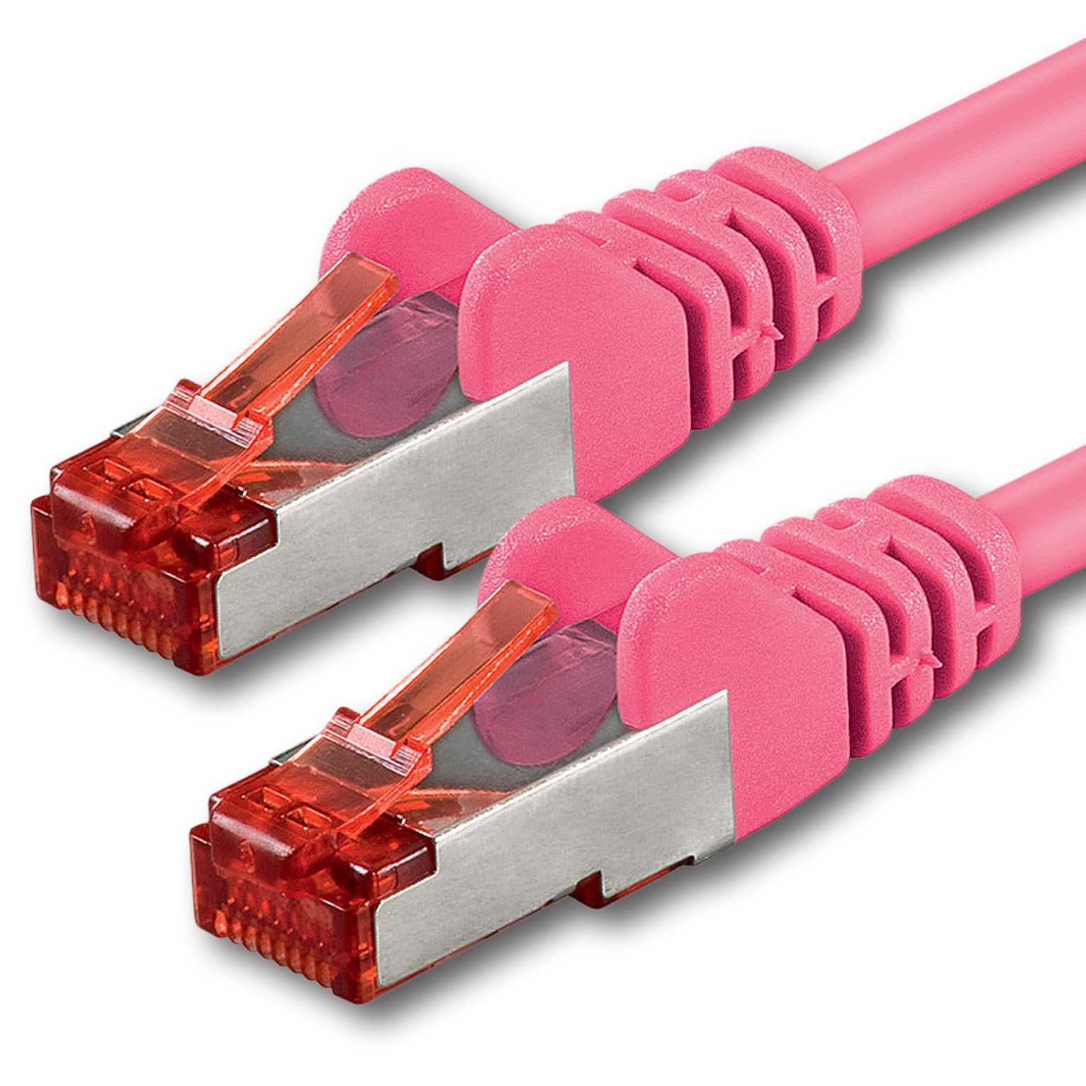 1aTTack.de 1x 10m - Cat 6 network cable patch cable Cat6 RJ45 SFTP - magenta
