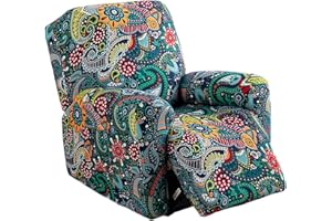 NILUOH Recliner Covers 4 Pieces Stretch Lazy Boy Recliner Chair Covers That Stay in Place, Covers for Electric Power Lift Reclining Chair, Washable Furniture Protector for Pet, Kids, Living Room