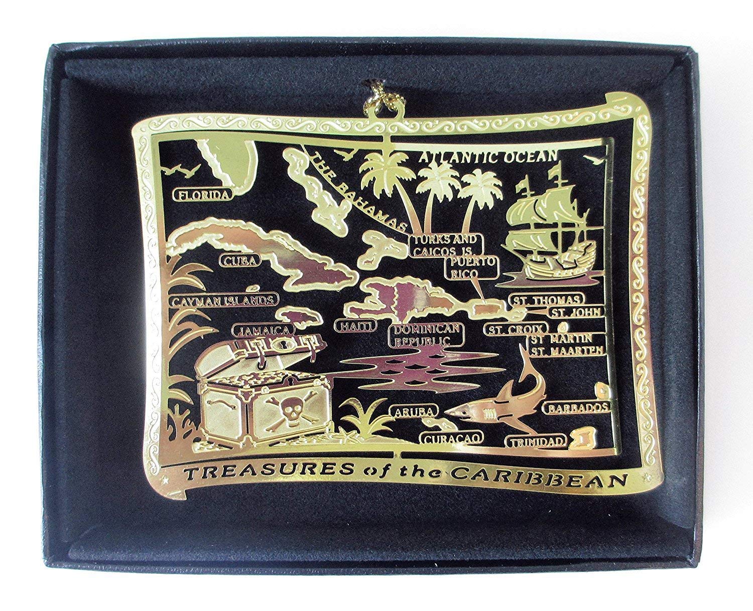 Caribbean Islands Christmas ORNAMENT Cayman St Thomas Croix Martin Curacao Trinadad Haiti Aruba Jamaica Turks & Caicos Puerto Rico Dominican Republic Aruba