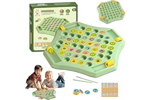 Flip Chess Memory,Flip Match Board Game, Fruit and Animal Flips Chess Memorys Games,Intellectual Flip-to-Win Game, Perfect fo