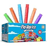 Fla-Vor-Ice Popsicle Variety Pack, Ice Pops, Assorted Flavors, 80 Count | 1.5 oz Freezer Bars, Freeze and Eat Popsicles, Frozen Snacks Dessert Bars for Kids and Adults, Real Fruit Juice
