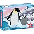 Mudpuppy Emperor Penguin Mini Puzzle, 48 Pieces, 8” x 5.75” – Perfect Family Puzzle for Ages 4+ – Jigsaw Puzzle Featuring a Colorful Illustration of Penguins, Informational Insert Included