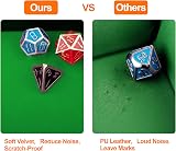 SIQUK Dice Tray with Lid Hexagon Green Dice Rolling Tray for DND RPG Games view 5