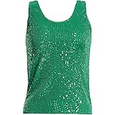 Anne Klein Women's Sleeveless Sequin Double-V Tank Top