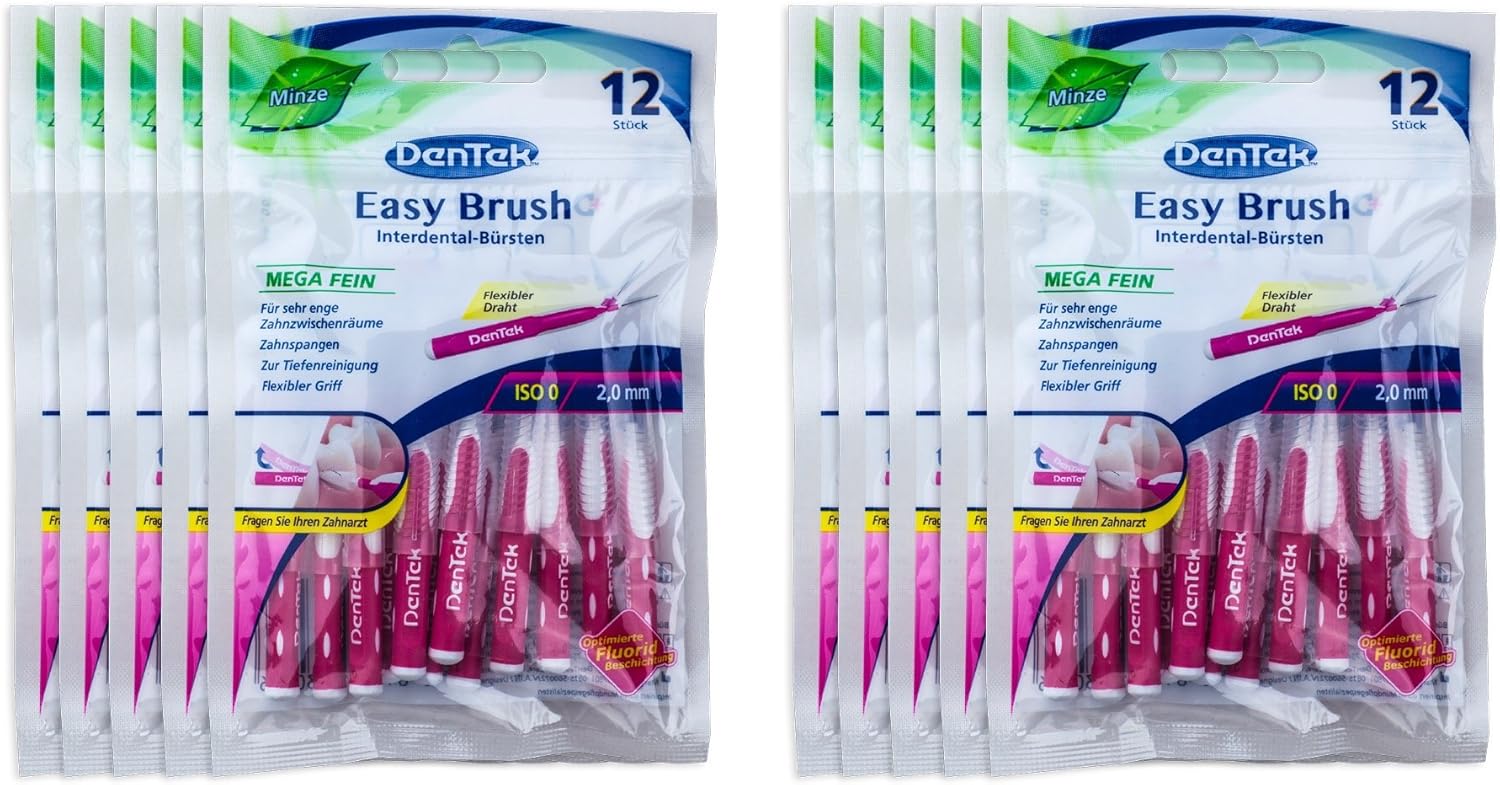 DenTek Easy Brush Interdental Brushes 2.0 mm Mega Fine ISO 0 Pack of