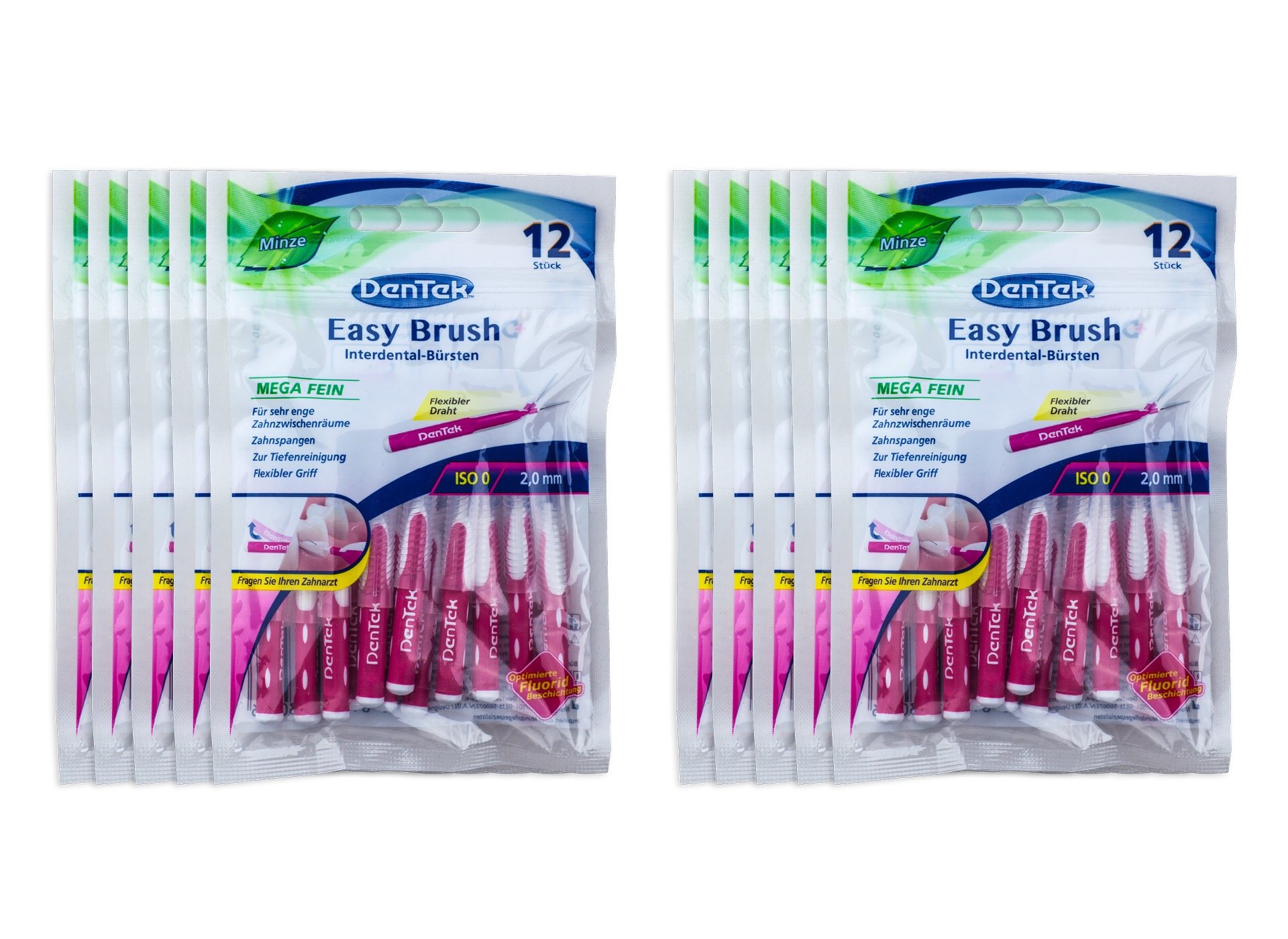 DenTek Easy Brush Interdental Brushes 2.0 mm Mega Fine ISO: 0 Pack of 10