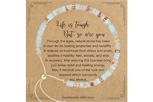 Plumiss Boho Inspirational Gifts Bracelets for Women,Handmade Unique Energy Natural Stone Beaded Strand Wrap Bracelet Jewelry Gift