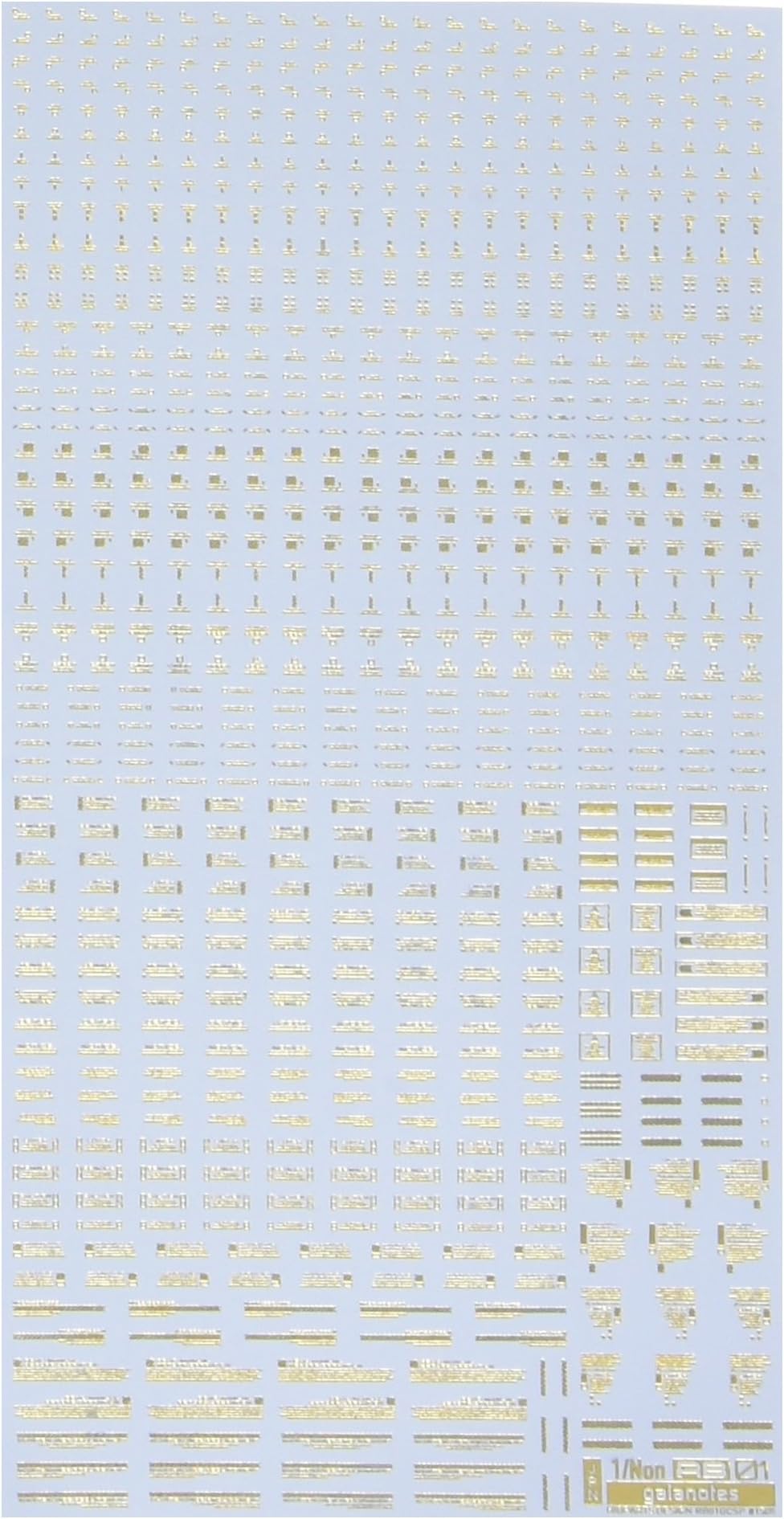 RB caution decal foil gold