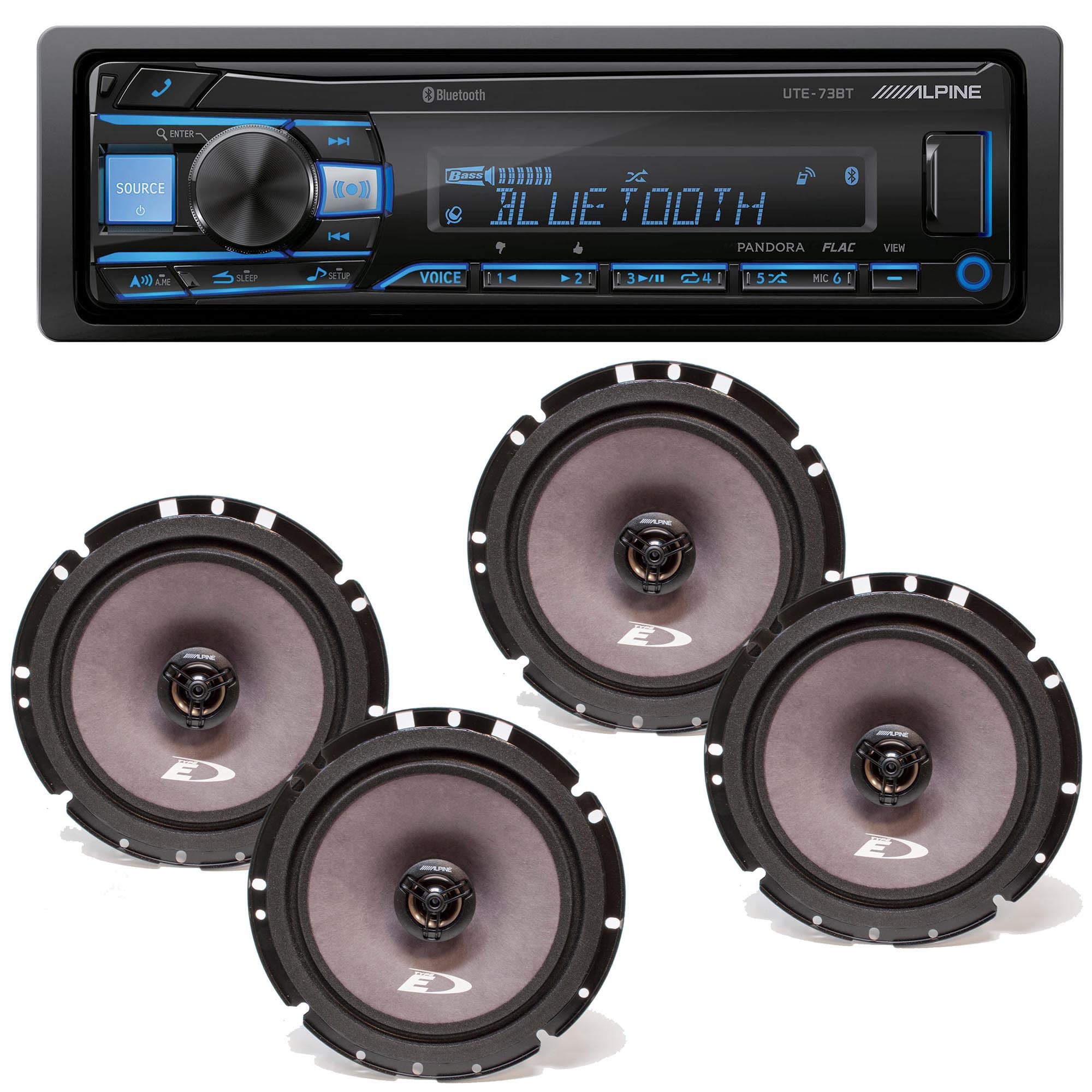 Alpine UTE-73BT Bluetooth® Multimedia Receiver (Does Not Play CDs