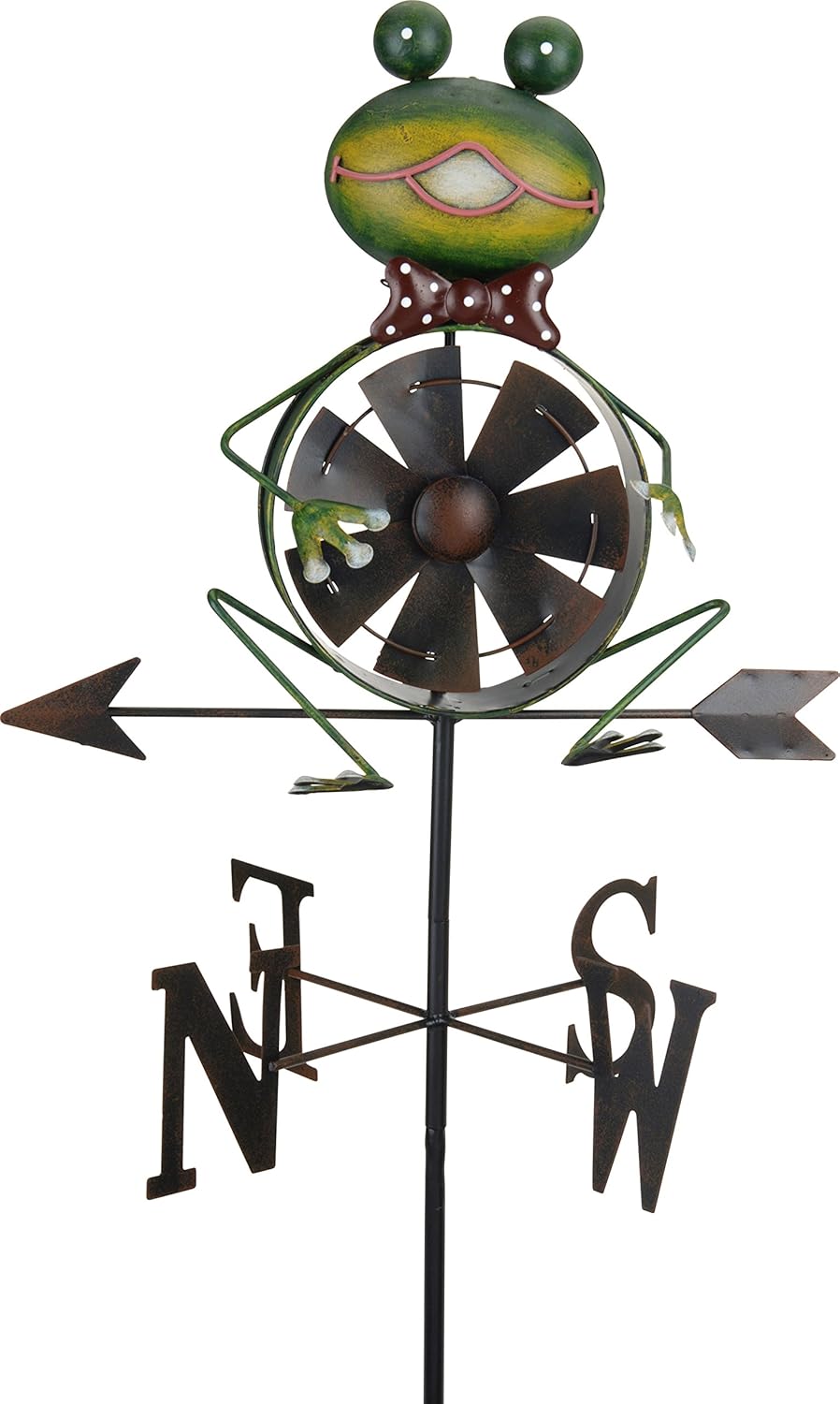Pro Garden Spinning Metal Frog Wind Weathervane Weather Vane Garden Ornament Amazon.co.uk