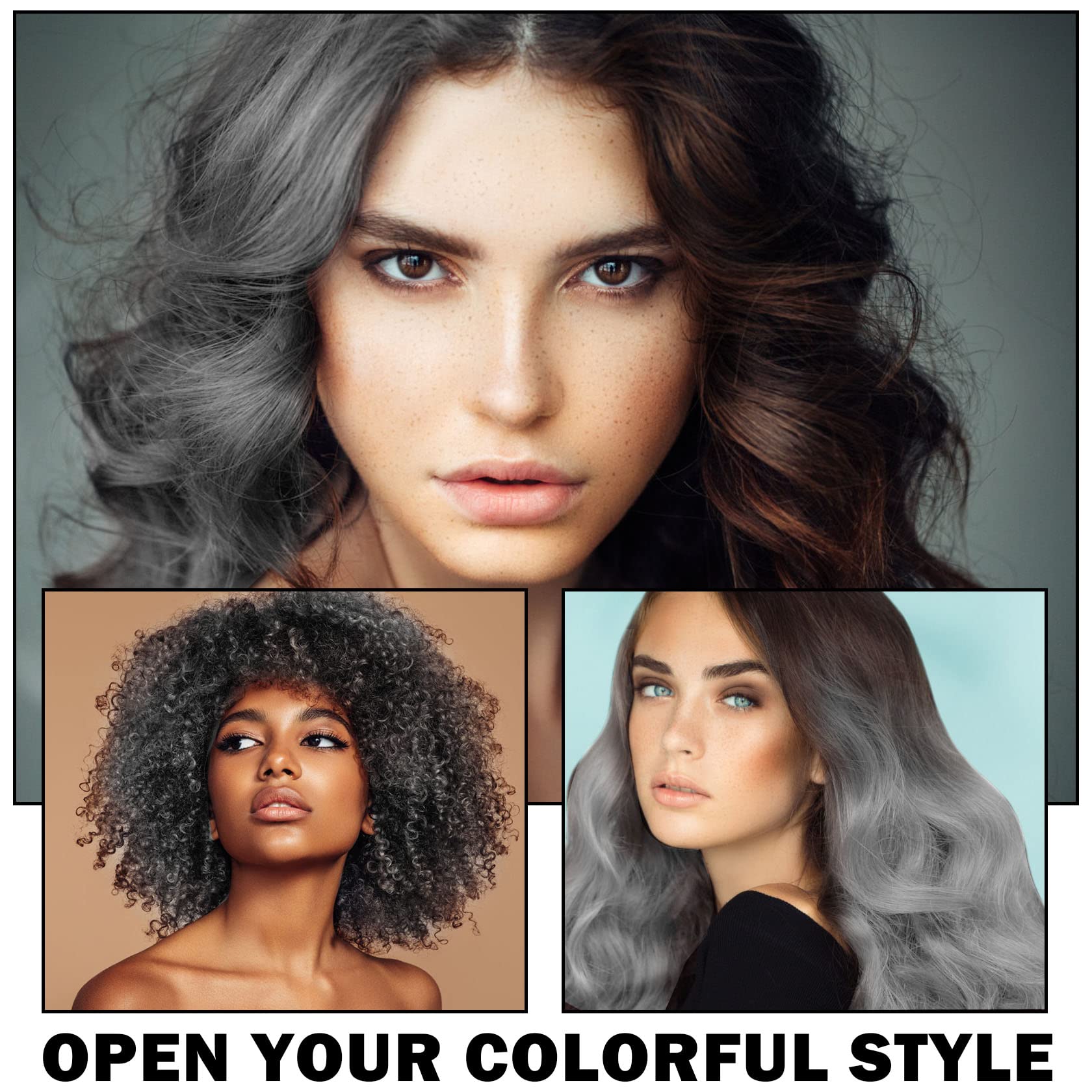 Silver Hair Dye Wax Color,Temporary Hair Dye Color,Washable Treatment with All Day Hold,Natural Hair Wax for Party, Cosplay, Halloween, Christmas,Daily Use, Date