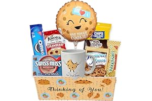 BEYOND THE BOX Get well Soon, One Tough Cookie Gift Basket, Care package Snack Box with Cookie, Balloon, Beautifully Feel better son for kids teenage or Adults, Original Unique gift box