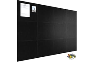 AMUSIGHT Large Cork Board Tiles, 12 Packs 48" x 36" 1/2" Thick Cork Bulletin Board Felt Board Self Adhesive Cork Boards for W
