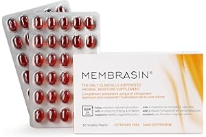 Membrasin Vitality Pearls, Feminine Moisturizer Oral Supplement for Dryness, Estrogen-Free Daily Supplement to Help Maintain 