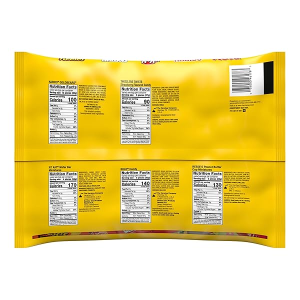 REESE’S, TWIZZLERS, ROLO, HARIBO, AND KIT KAT ASSORTED FLAVORED CANDY BULK BAG, EASTER CANDY, EASTER BASKET FILLERS, 31.5 OZ (110 PIECES)