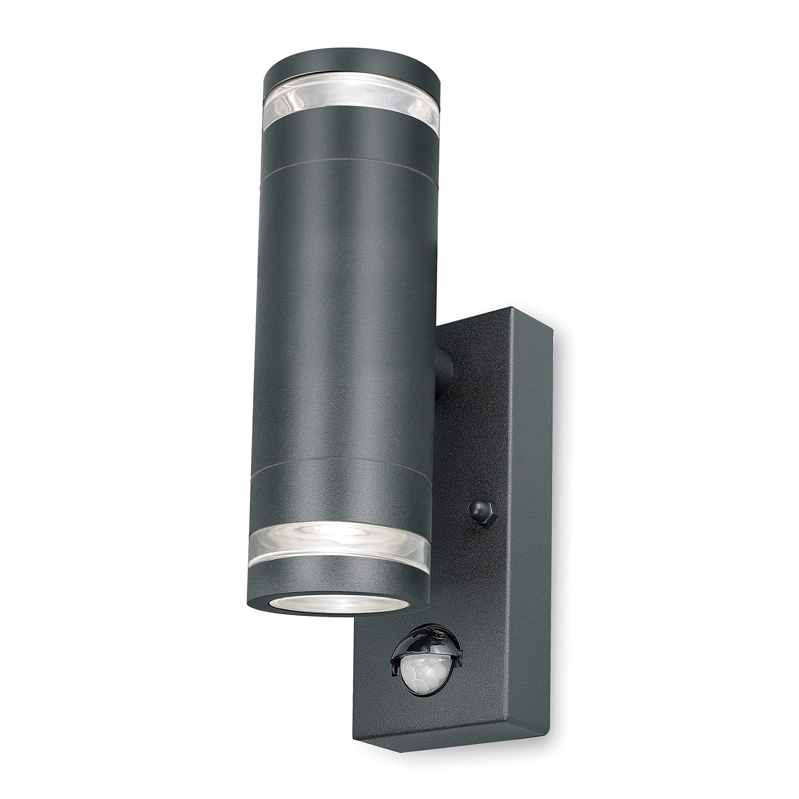 4lite Marinus Outdoor Up Down Wall Light (Anthracite) Rust Free IP44 Rated Motion Sensor Exterior Wall Lamp - 4L2/2308-4Yr Guarantee