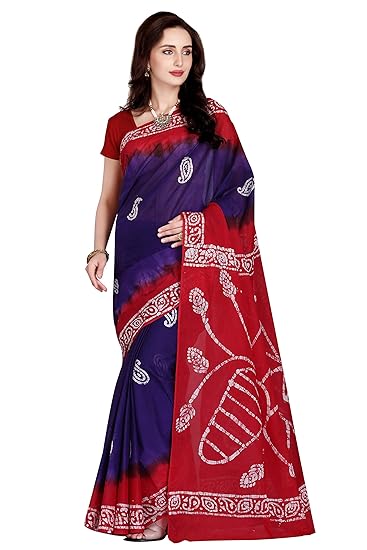 Womens Cotton with Blouse Piece Saree