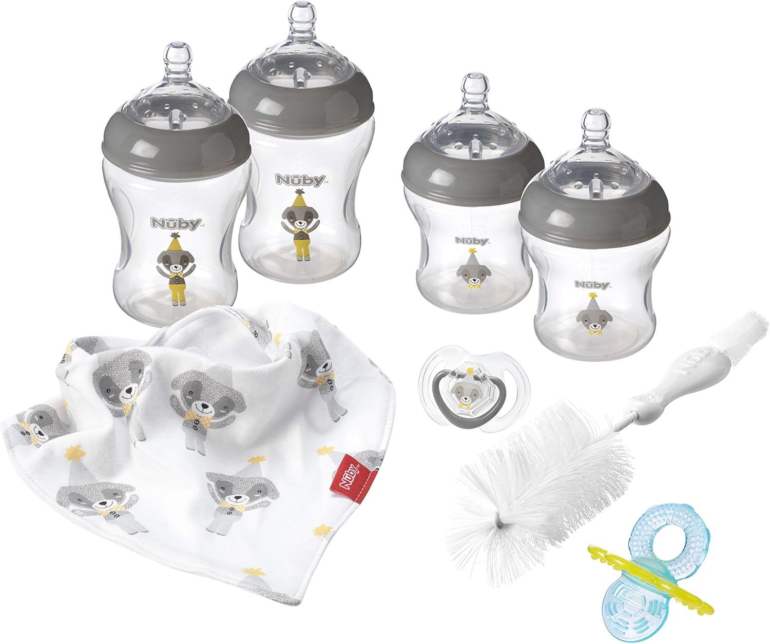 Nuby Newborn Baby Bottles Starter Set Grey Amazon.co.uk Baby