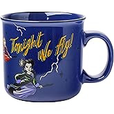 Silver Buffalo Disney Hocus Pocus Tonight We Fly Broom Squad Ceramic Camper Mug, 20 Ounces