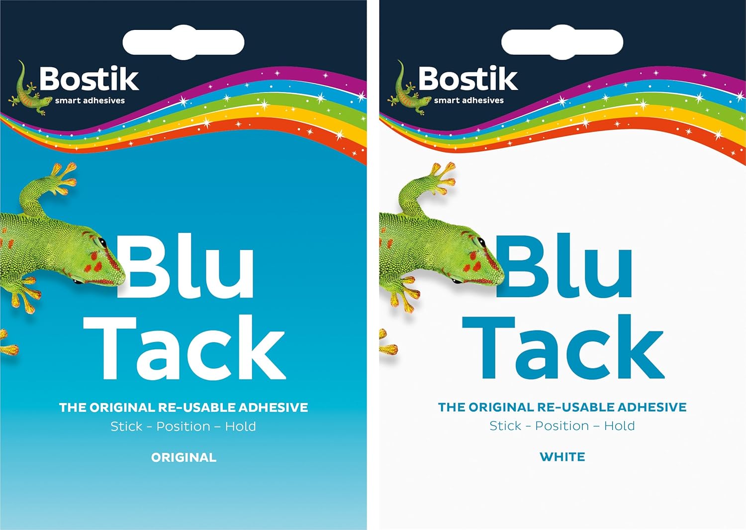 Amazon Com 2 X Bostik Blu Tack Mastic 1 White 1 Blue Slab