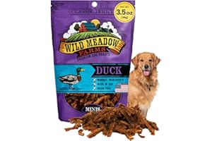 Wild Meadow Farms - Classic Duck Minis, Soft Jerky Training Treats for Dogs, Grain-Free, All-Natural & Perfectly Sized for Training, High-Value Rewards in a Convenient 3.5 Ounce Pouch