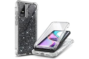 NZND Designed for TCL ION X Case, TCL ION V with [Built-in Screen Protector], Full-Body Protective Shockproof Rugged Bumper Cover, Impact Resist Case (Crystal Glitter Gem)