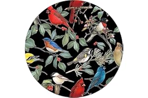 ANDRÉAS Andreas Silicone Non-Slip 6.25" Jar Opener, Easy Lid Opener, Made with Silicone and Fabric, Dishwasher Safe, Garlic Peeler, Birds, 6.25 inch