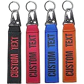 Personalized keychain, custom name number tag key ring accessories | embroidery keyring for luggage，crate，belt，gear，keyring，car key chain