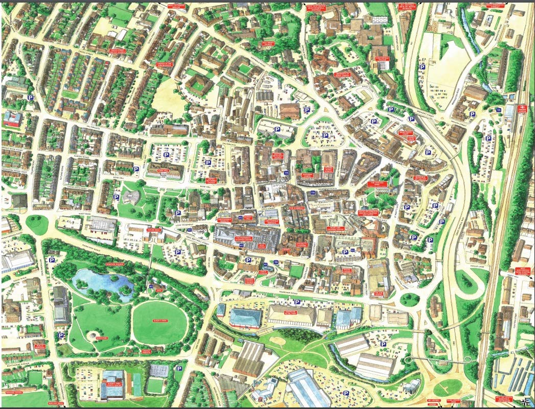 Cityscapes Street Map Of Chesterfield 400 Piece Jigsaw Puzzle 470mm x 320mm (hpc)