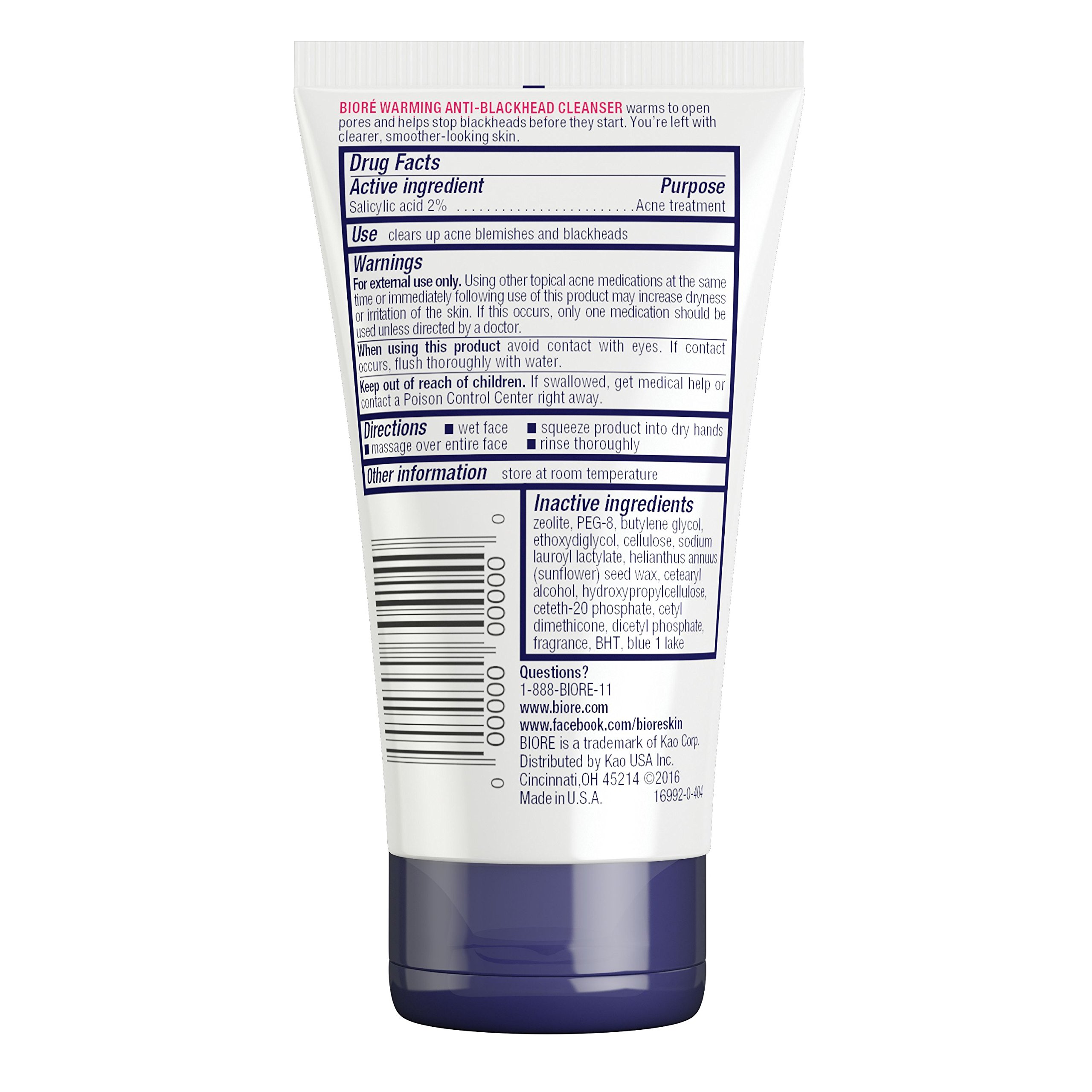 Bioré Warming AntiBlackhead Cleanser (4.5 oz) Buy Online in UAE