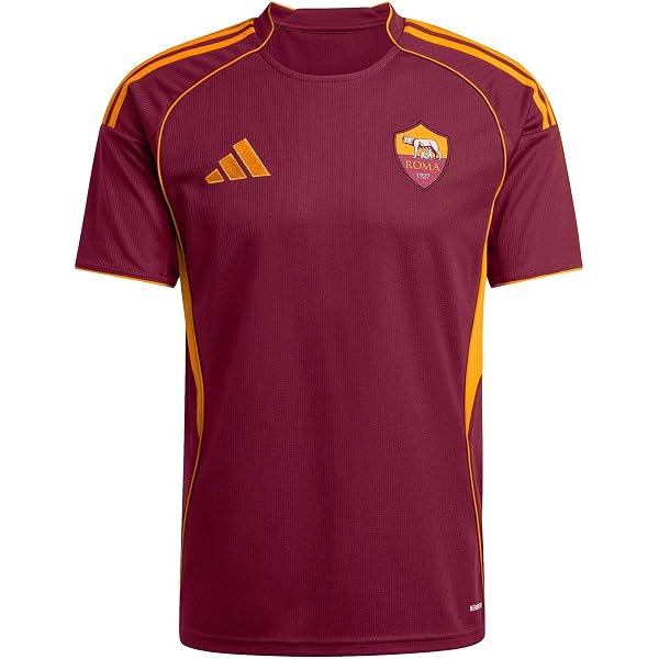 T-shirt AS Roma Enfant 5-6 Ans - Rouge, Imprimé Lupetto Gratton - Produit Officiel - Pour Match, Supporter