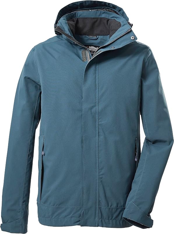 Hombre Chaqueta funcional/chaqueta de exterior con capucha desmontable KOS 87 MN JCKT_XENIOS, steel-blue, S, 39147-000
