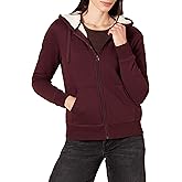 Amazon Essentials Women's Sherpa-Lined Fleece Full-Zip Hooded Jacket (Available in Plus Size)