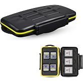 JJC 7 Slots Memory Card Case Holder for 3 XQD/Cfexpress Type-B &amp; 4 SD Cards | Card Box Organizer, Water-Resistant, Shockproof, Nikon Z8 Z9 Z6III Z6II Z7II Z6 Z7 D850 D500 D4 D5 D6 Fuji XH2 XH2S GFX100 II