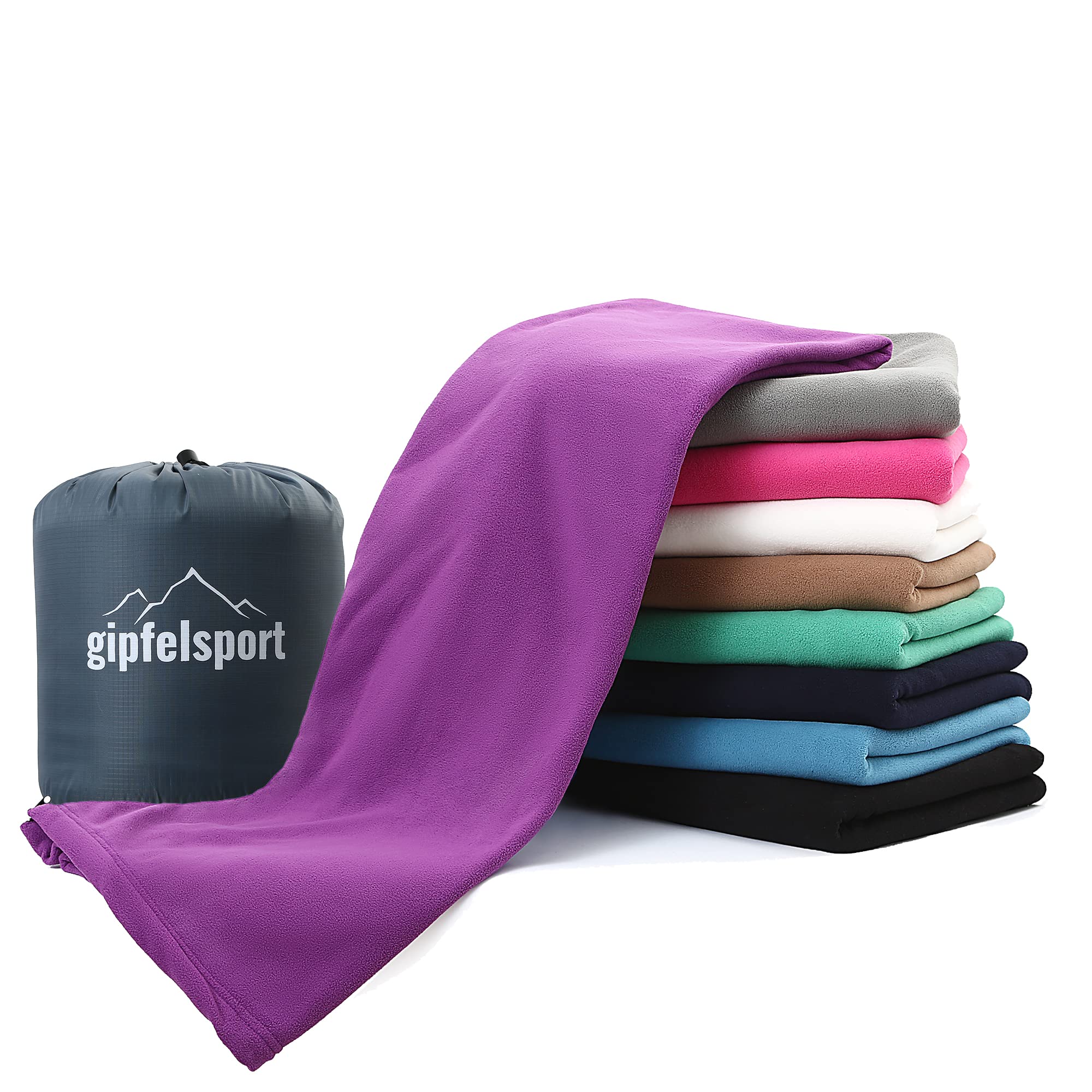 gipfelsport Microfibre sleeping bag, purple.