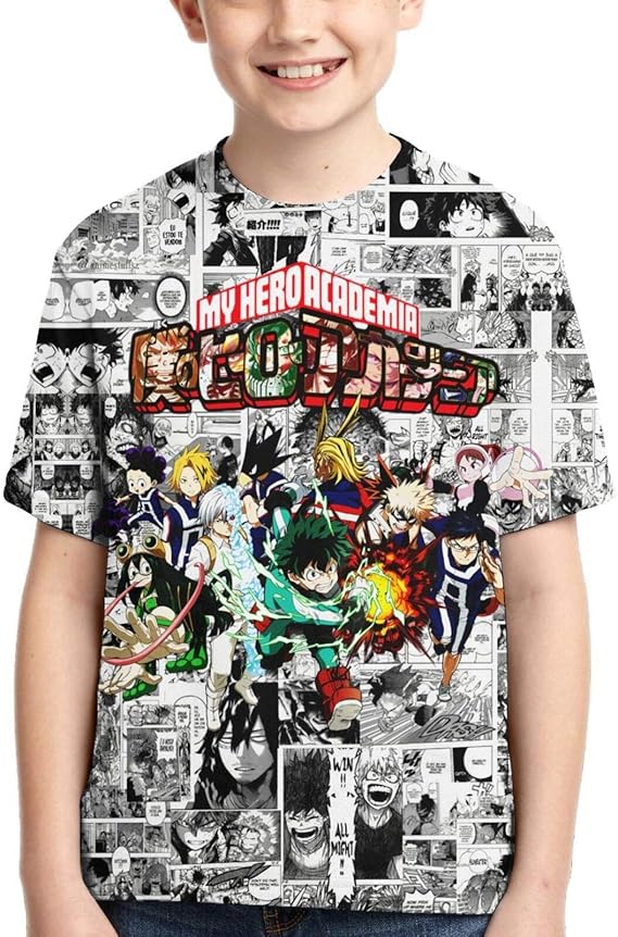 My Hero Academia Kids T Shirt Cartoon Anime Graphic Short Sleeve Tops