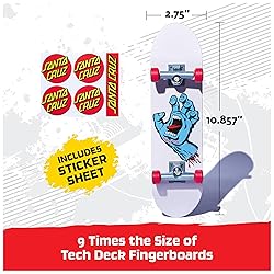 TECH DECK, Santa Cruz Handboard; Authentic Mini