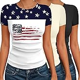 Ekouaer Womens Short Sleeve Shirts 3 Pack Crew Neck Tops Slim Fit Basic Tees Trendy Clothes Base Layer