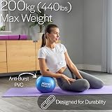 Core Balance Soft Pilates Ball Anti Burst 23cm with Inflation Tube Small view 3
