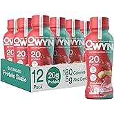 OWYN Only What You Need Strawberry Banana Flavored Protein Shake Liquid, 20g Protein, 4g Sugar, 3g Fiber, Dairy-Free, Plant-Based Protein Drink, 12 Count