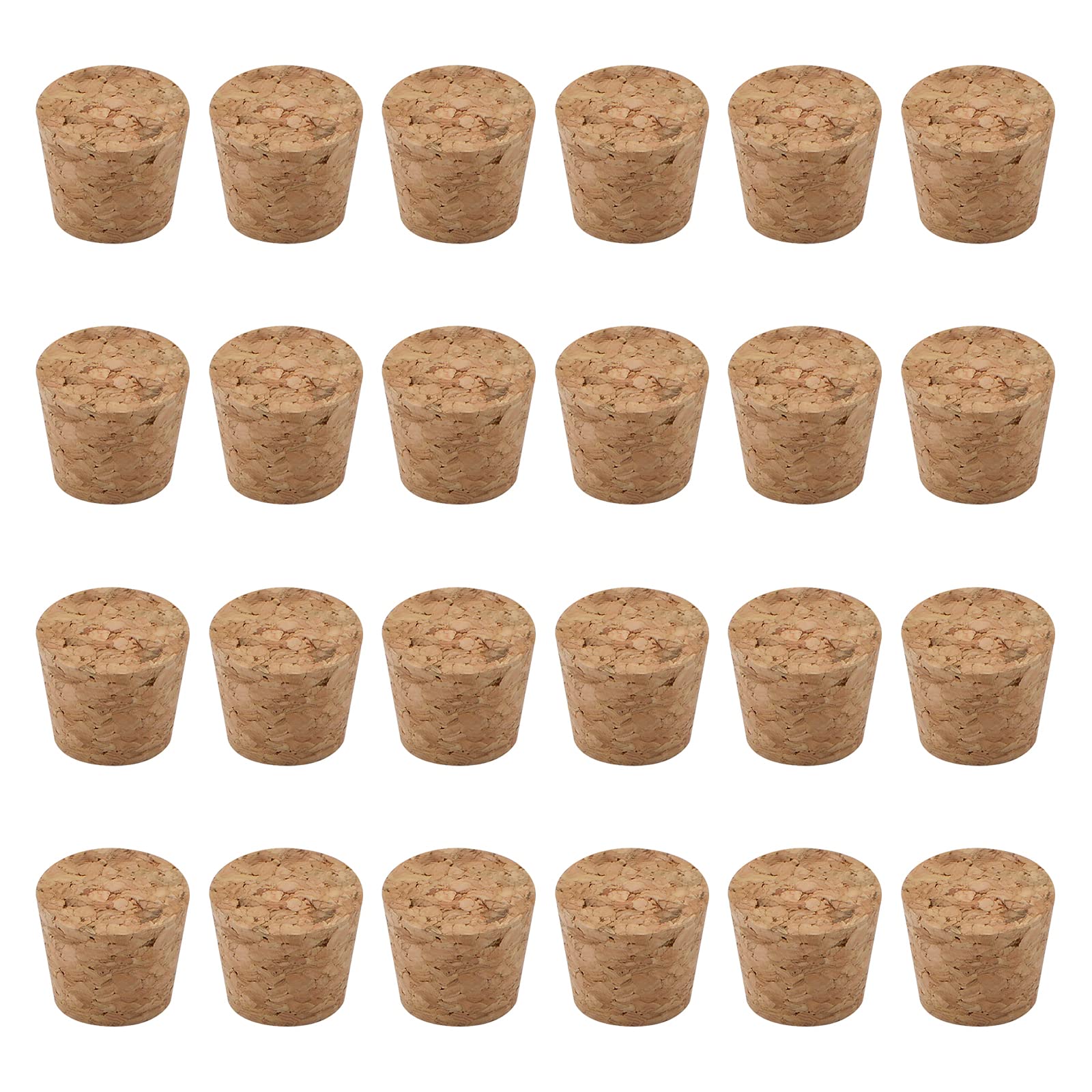 INCREWAY Tapered Wine Corks - 24 Pcs Natural Wooden Wine Stoppers (23 * 19 * 20 mm)