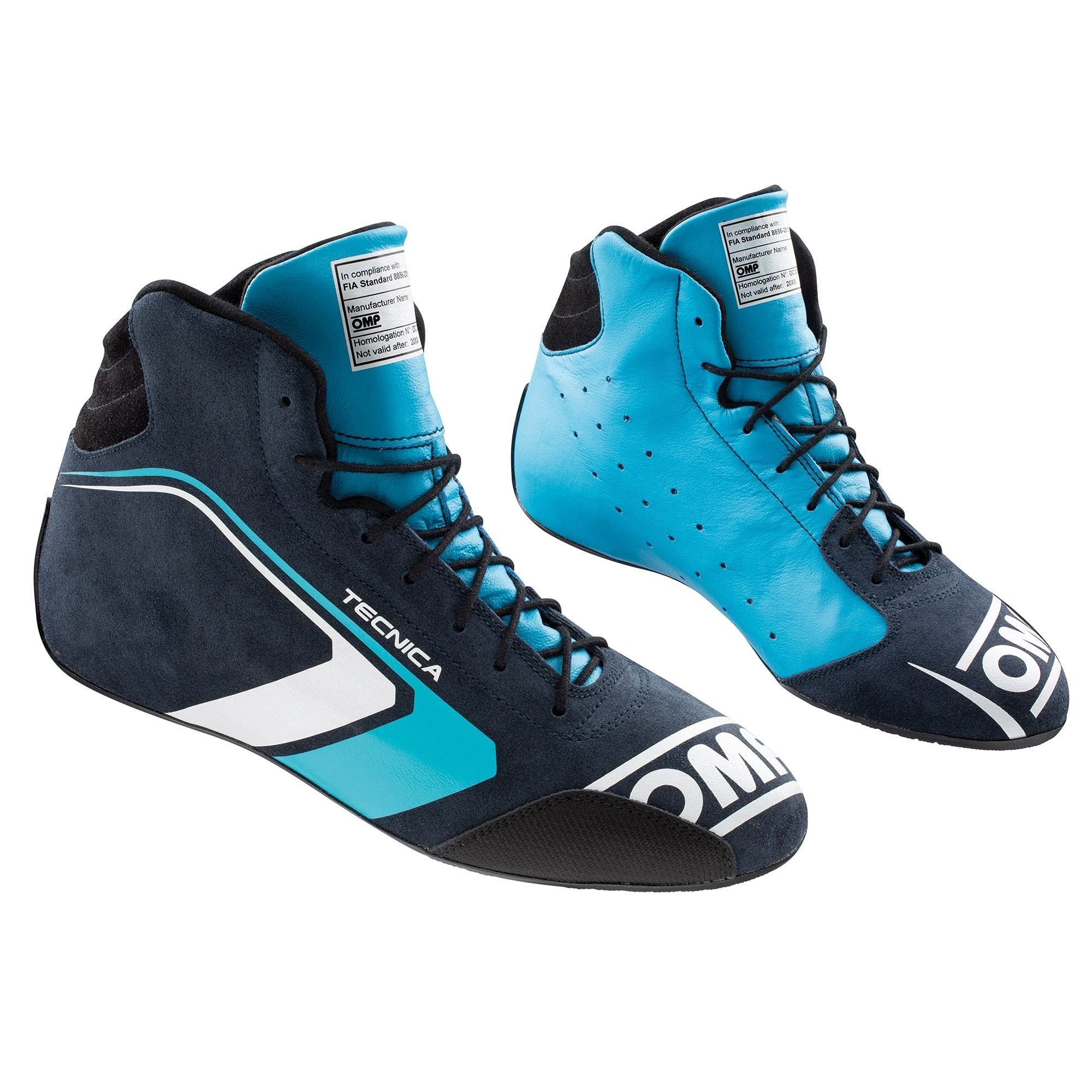 Omp One EVO Tecnica Blue/Cyan Size 48 Fia 8856-2018, Unisex Adult Boots, Standard, EU