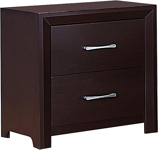 Homelegance Edina 2 Drawer Nightstand Wood Dark Cherry One Size Amazon Co Uk Kitchen Home
