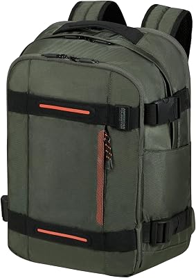 Urban Track - Zaino porta PC 15.6" – 45 cm, 29 L - 3 scomparti grandi - Grande capacità - Ergonomico - Scomparto imbottito per laptop - Verde (Dark Khaki)