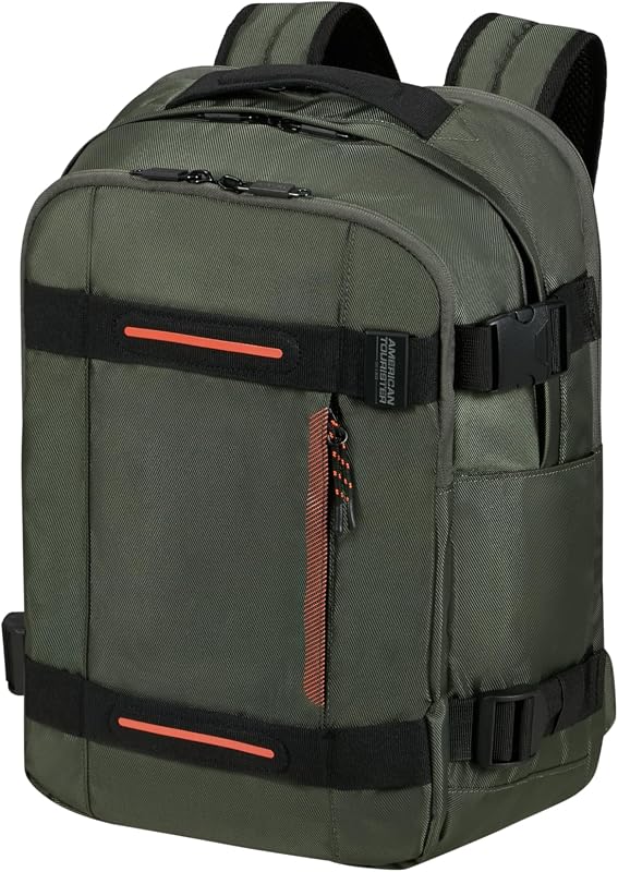 Urban Track - Zaino porta PC 15.6" – 45 cm, 29 L - 3 scomparti grandi - Grande capacità - Ergonomico - Scomparto imbottito per laptop - Verde (Dark Khaki)