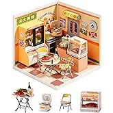 Rolife Super Creator Series, DIY Mini Night Out Food Stall Dollhouse House Kit, Bulid Scenary for Action Collectible Figures, Creative Gifts for Women Adults