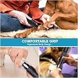 ETENTOUS Dog Nail Grinder Silent LED Light 2 Speed Pet Trimmer Black view 7