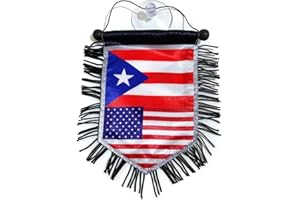 PRK 14 Puerto Rican Flag for Car Rearview Mirror Hanging Accessory Boricua Puerto Rico - Show Your Heritage with Pride!