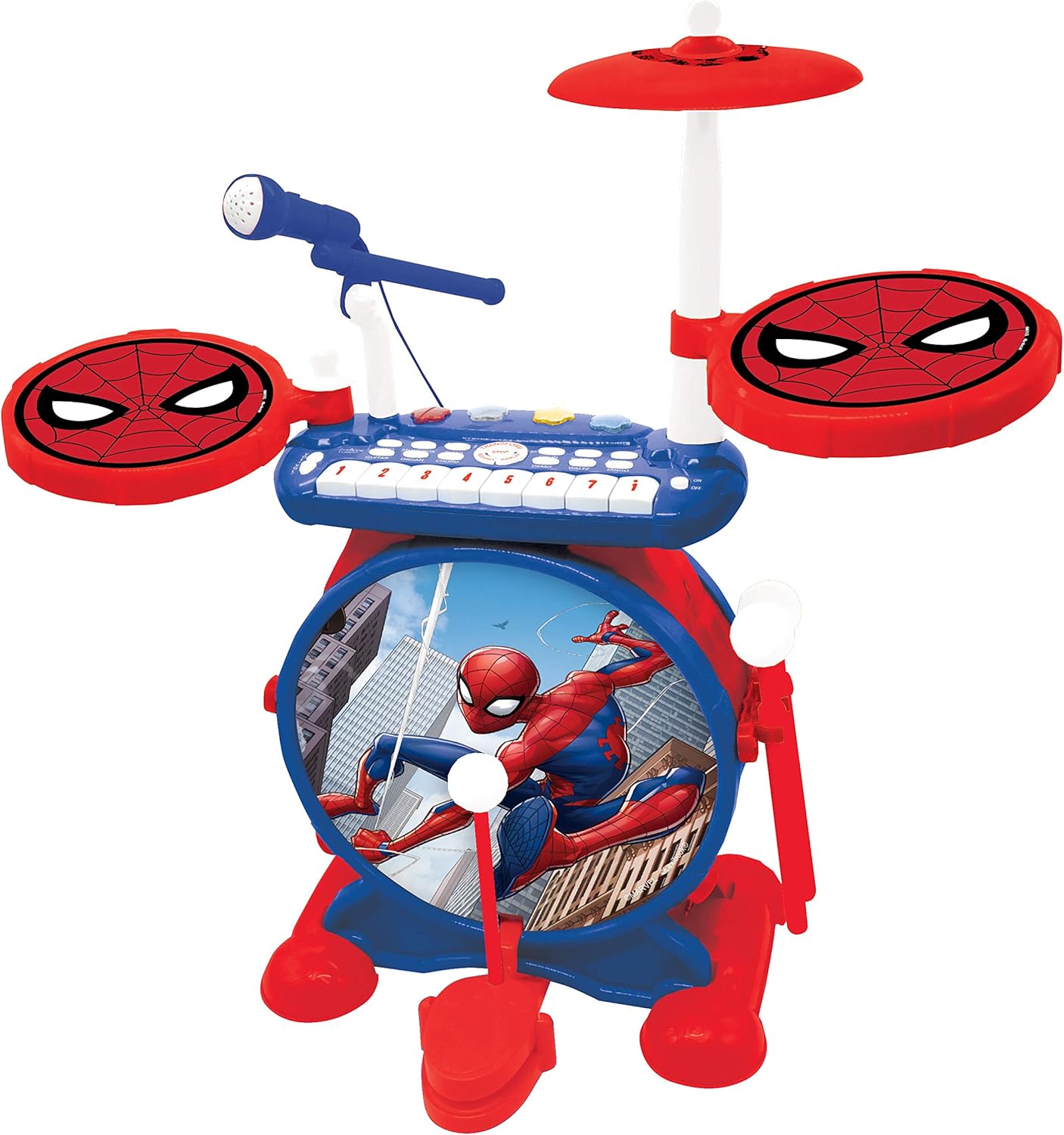 Lexibook, Spider-Man, Electronic Set for Children Musical Toy Game, Realistic Drum Sound, 8-Keys Keyboard, MP3 Plug - Image 5