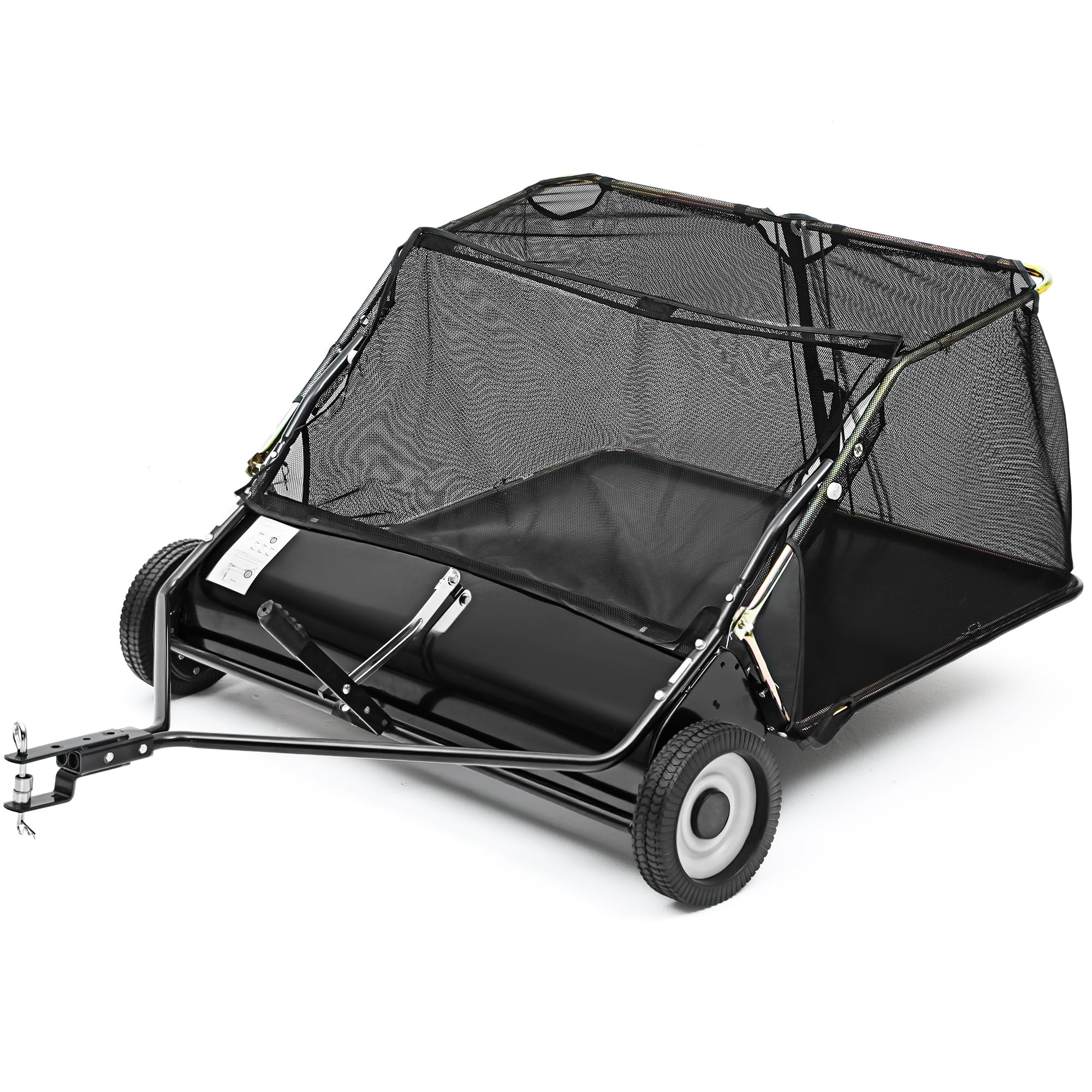 Photo 1 of ** VERY USED/ DIRTY** YITAMOTOR 42 "Heavy-Duty Lawn Sweeper and Leaf Collector with Branch Splash-Proof Net, Extra-Large 12 Cubic Meters. Ft Hopper - Professional Grass Catcher, Adjustable Brush Height, Tilting Rope